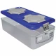 Container sterilizare 1/1 BIO-BARRIER, capac perforat, baza neperforata,  albastru, 580x280x265mm