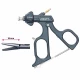 Pensa de prehensiune, actiune dubla, zimtata, varf conic, maner ergonomic uni cu clichet, maneta on/off, cu HF, pivotant, demontabil, falci 18mm, D5mm, L330mm 