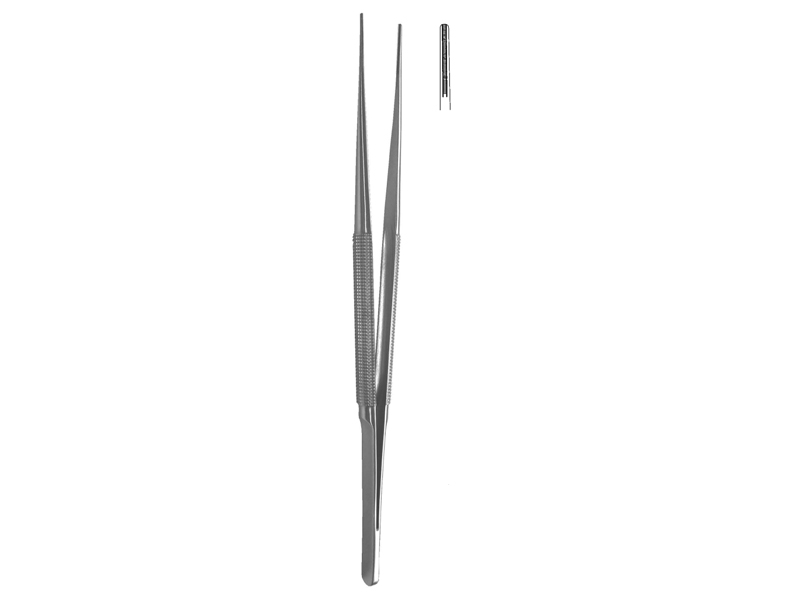 Micro-pensa DE BAKEY, atraumatica,  varf 2mm, L21cm