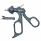 Micro-foarfeca, actiune singulara, curba, maner ergonomic uni fara clichcet, cu HF, pivotant, demontabil, falci 5.3mm, D5mm, L330mm 