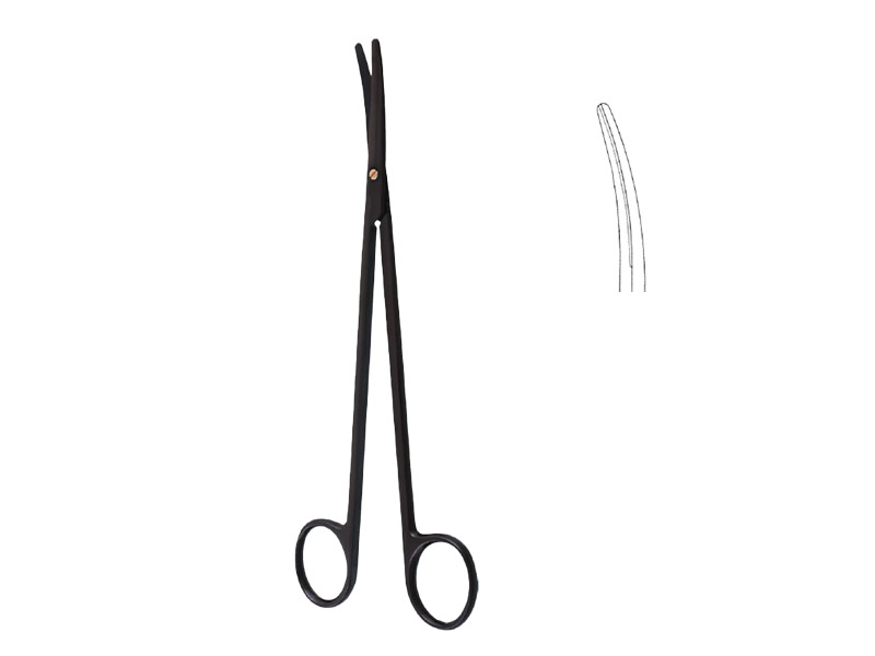 Foarfeca disectie METZENBAUM BLACK, antireflexiva,  curba, L18cm