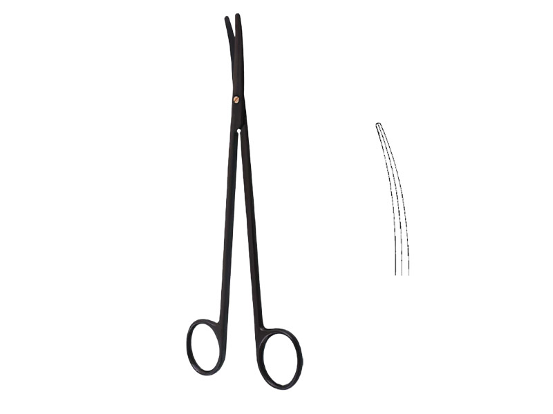 Foarfeca disectie METZENBAUM BLACK, antireflexiva,  curba, delicata, L18cm