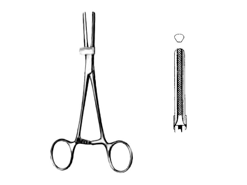 Clema tip tub, cu protectie, zimtata, L18cm 