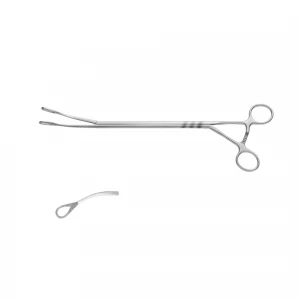 Pensa prehensiune pulmonara FOERSTER, curba, varf 7mm, L33.5cm 