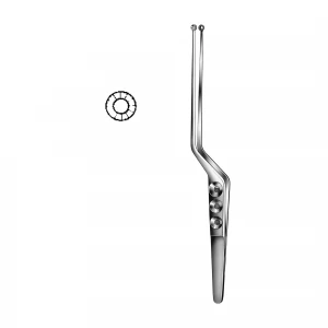 Pensa YASARGIL, forma de baioneta, zimtata, varf plat, D5mm, L22cm 