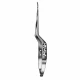 Foarfeca YASARGIL, forma de baioneta, varf curbat, L225mm 