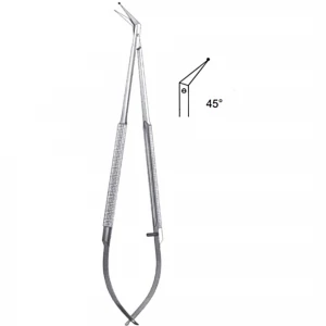Micro-foarfeca, cu bila, L18cm,  varf 45grd