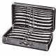 Dilatator uterin HEGAR, capat dublu, in carcasa metal,  D3/4mm-17/18mm, set 8buc