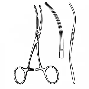 Clema vasculara DE BAKEY, uz pediatric, curba, L11.5cm 