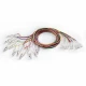 Cablu EEG pentru electrod de tip punte, L120cm  conectori tip cleste 1.5mm
