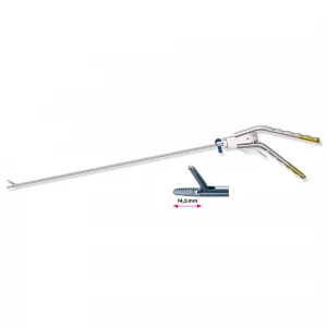 Portac, cu TC, drept, convex/concav, maner axial unghiular, cu clichet, conexiune LL, falci 14.5mm, D5mm, L330mm 