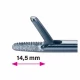 Insertie portac, cu TC, drept, varf convex/concav, falci 14.5mm, D5mm,  L330mm