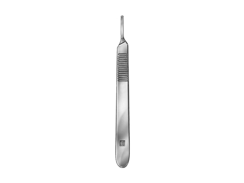 Maner bisturiu, drept, L12.5cm (Fig 3) 