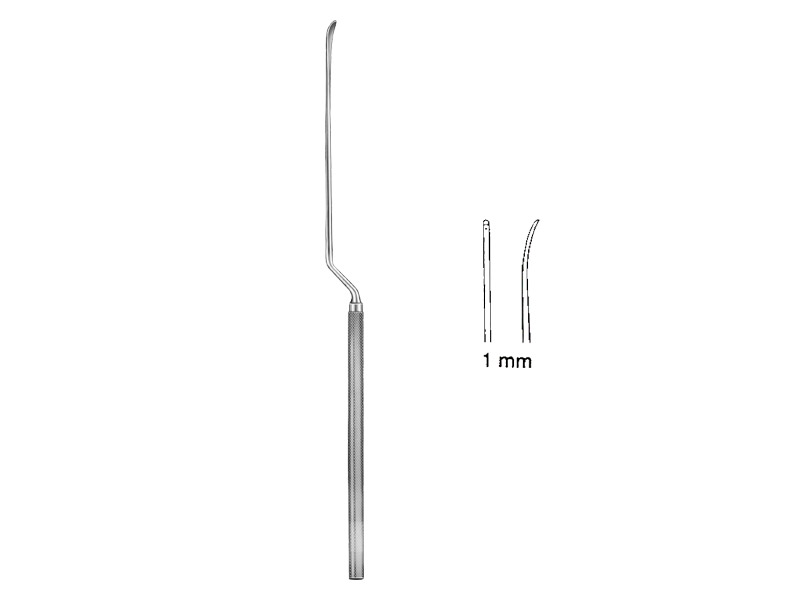 Micro-disector CASPAR, forma de baioneta,  varf 1mm, L21cm