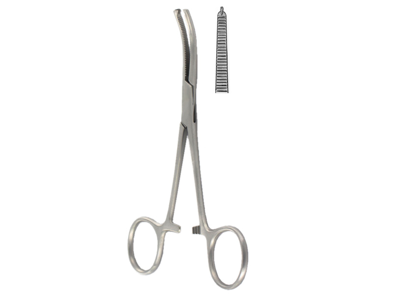 Pensa hemostatica HARTMANN, 1x2 dinti, L10cm,  curba