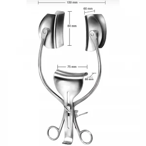 Retractor abdominal COLLIN LOKTITE, deschidere 130mm, lama 60x80mm/75x60mm, L31cm 