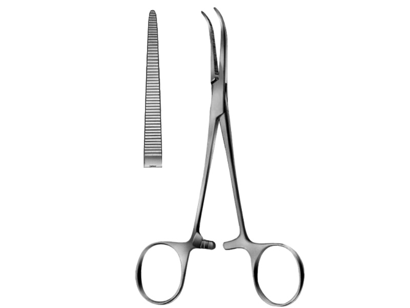 Pensa hemostatica DANDY, curba,  L12cm