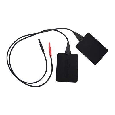 Electrod electroterapie din cauciuc, cu cablu, 2mm, set 2buc  60x80mm