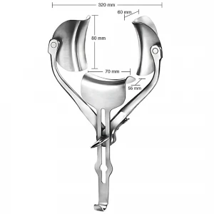Retractor abdominal RICARD, deschidere 320mm, lama 80x60mm/70x55mm, L30cm 