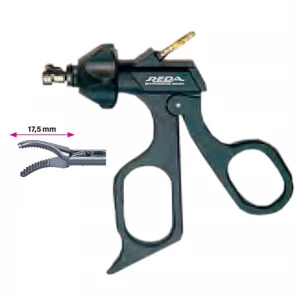 Pensa disectie MARYLAND, actiune dubla, curba, atraumatica, maner ergonomic uni fara clichet, cu HF, pivotant, demontabil, falci 17.5mm, D5mm,  L330mm