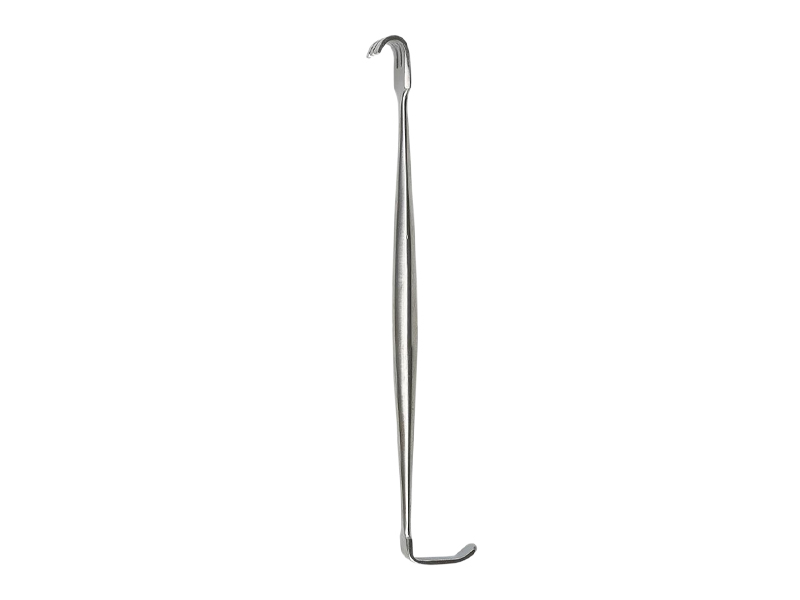 Retractor dublu SENN-MILLER, 3 dinti, L17cm,  varf ascutit