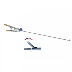 Portac, cu TC, dinti transversali, maner axial drept, cu clichet, conexiune LL, falci 15mm, D5mm,  drept, L330mm