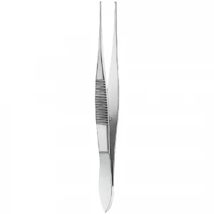 Pensa chirurgicala GRAEFE, pentru iris, dreapta, 1x2 dinti, L10cm 