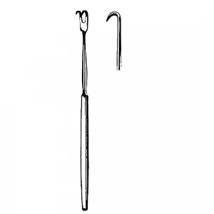 Retractor REDA, L16cm,  varf ascutit, 1 dinte