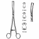 Pensa col uterin MUSEUX, 2x2 dinti, L24cm,  curba, 6mm