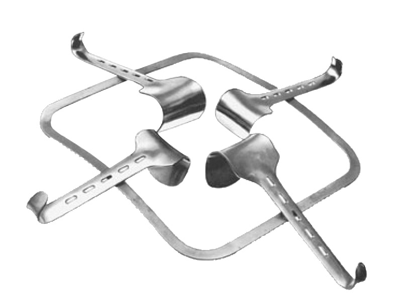 Retractor abdominal complet KIRSCHNER, lama 40x55/50x65mm, cadru 240x240mm 