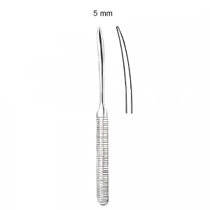 Elevator periostal WILLIGER,  curb, varf 5mm, L16cm