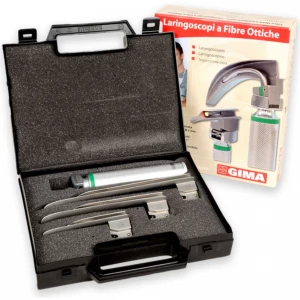 Set laringoscop F.O. GIMA GREEN cu 3 lame MILLER Nr. 1-2-3