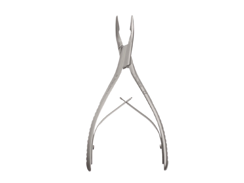 Rongeur pentru os CLEVELAND, curb, varf 5mm, L17cm 