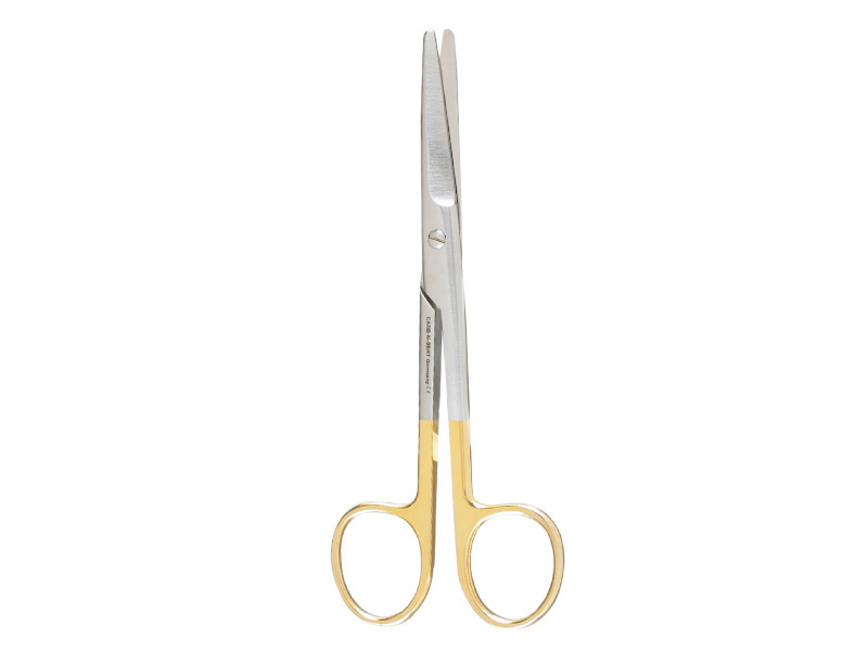 Foarfeca operatii STANDARD, curba, varf bont/bont,  cu TC, L14.5cm