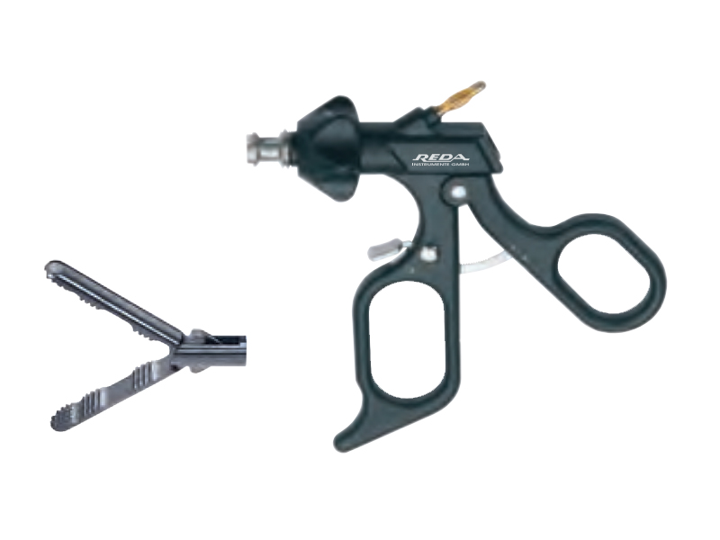 Pensa de prehensiune MAXIGRIP, actiune dubla, maner ergonomic uni cu clichet, buton on/off, cu HF, pivotant, demontabil, falci 21.5mm, D5mm, L330mm 