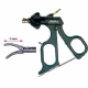 Pensa de prehensiune KELLY, actiune dubla, curba, maner ergonomic uni cu clichet, maneta on/off, cu HF, pivotant, demontabil, falci 11mm, D5mm,  L330mm