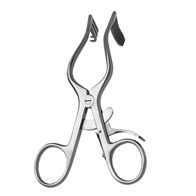Retractor PERKINS, L13cm,  3 dinti pe stanga