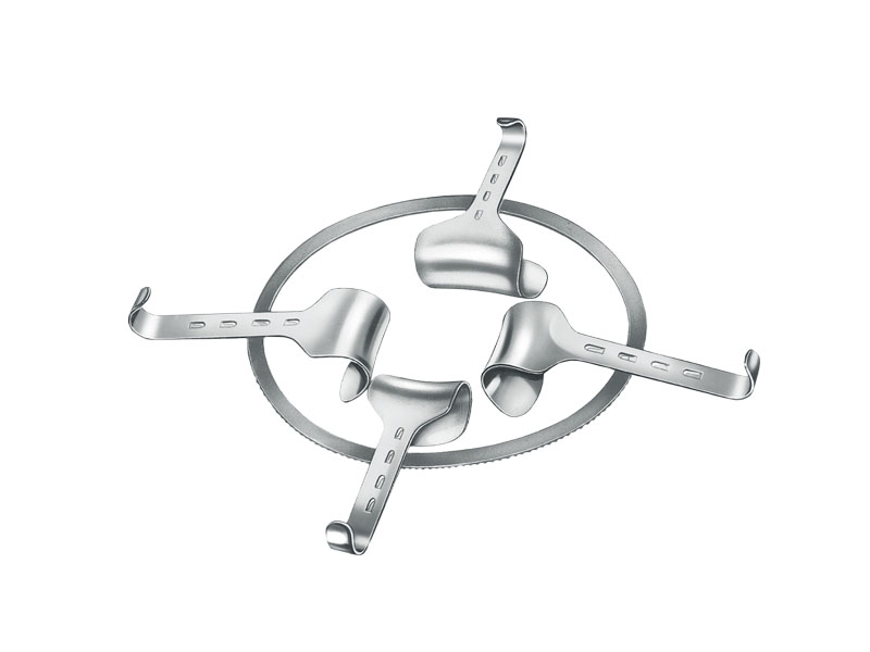 Retractor abdominal complet KIRSCHNER, lame 50x65mm/80x90mm, cadru 340x240mm 