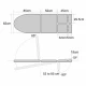 Canapea consultatie multifunctionala, hidraulica, 1 motor,  182x62x53-85cm 