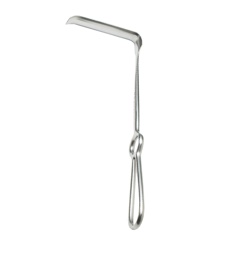Retractor OBWEGESER, L22cm,  unghiular in jos, 25x7mm