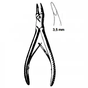 Rongeur pentru os BLUMENTHAL, varf 3.5mm, L15.5cm,  usor curb