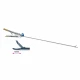 Portac, cu TC, curb dreapta, dinti transversali, maner axial drept, cu clichet, conexiune LL, falci 13mm, D5mm,  L330mm