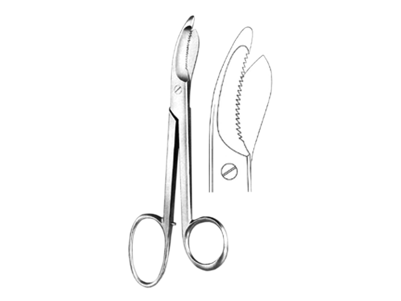 Foarfeca bandaje BRUNS, L23cm,  serata