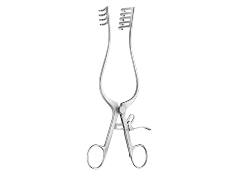 Retractor TRAVERS, bont, 4x5 dinti, L21.5cm 