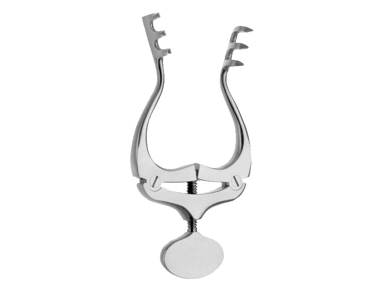 Retractor JANSEN, cu autoblocare, L10cm,  bont