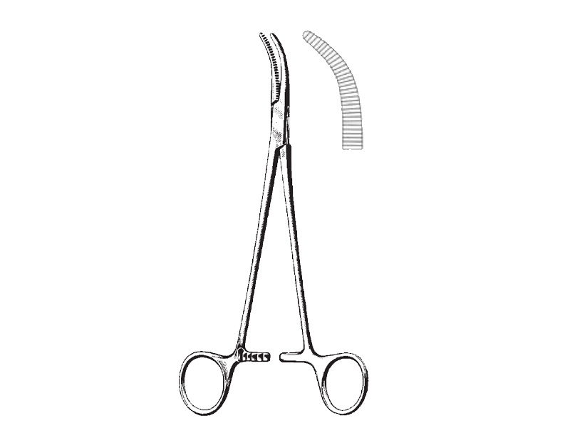 Pensa hemostatica MOYNIHAN, L23cm 