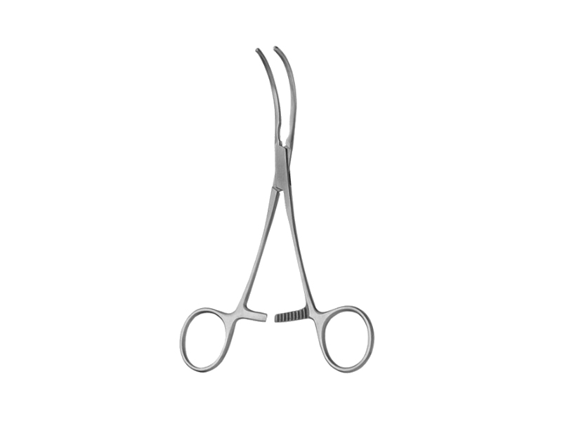 Pensa vasculara DE BAKEY, periferica, curba, L16cm 