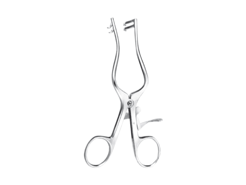 Retractor PLESTER, ascutit, 2x2 dinti, L13cm 