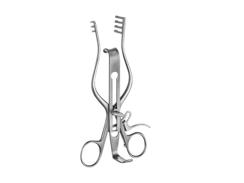 Retractor complet HENLEY, cu 3 lame, 3x4 dinti,  ascutit