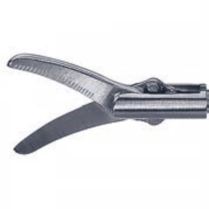 Insertie foarfeca METZENBAUM, actiune dubla, curba, serata, falci 17mm, D5mm, L330mm 